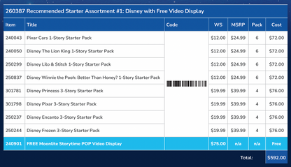 Disney Curated Bundle with Free Video Display