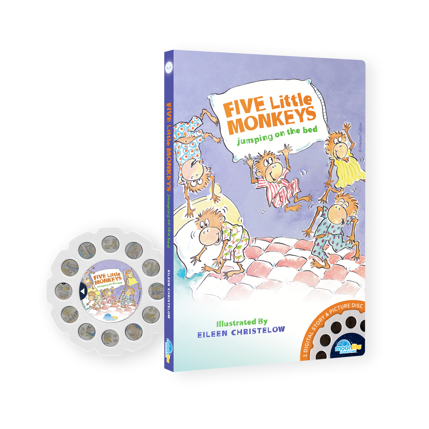 Five Little Monkeys Jumping on the Bed 1-Story Starter Pack with Projector