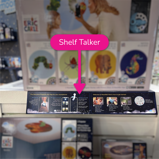 Moonlite Shelf Talker